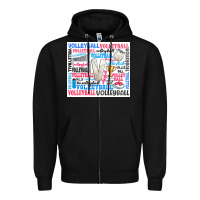 Black volleyball Zipper Hoodie - Zillion Design Studio