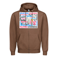 Chestnut volleyball Zipper Hoodie - Zillion Design Studio
