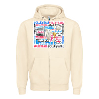 Sandshell volleyball Zipper Hoodie - Zillion Design Studio