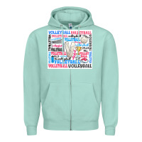 Seafoam volleyball Zipper Hoodie - Zillion Design Studio