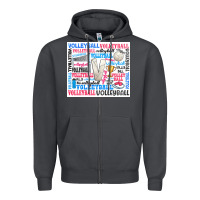 Smoke volleyball Zipper Hoodie - Zillion Design Studio
