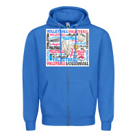 True Royal volleyball Zipper Hoodie - Zillion Design Studio