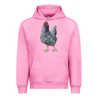 Fuchsia Pink Dominique Chicken Urban Hoodie - LillyAllenDesigns