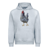 Heather Grey Dominique Chicken Urban Hoodie - LillyAllenDesigns