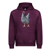 Mauve Wine Dominique Chicken Urban Hoodie - LillyAllenDesigns