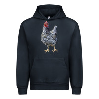 Navy Dominique Chicken Urban Hoodie - LillyAllenDesigns