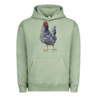 Pigment Oil Green Dominique Chicken Urban Hoodie - LillyAllenDesigns