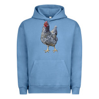 Pigment Pebble Blue Dominique Chicken Urban Hoodie - LillyAllenDesigns
