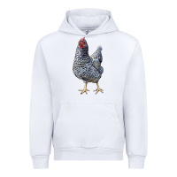White Dominique Chicken Urban Hoodie - LillyAllenDesigns