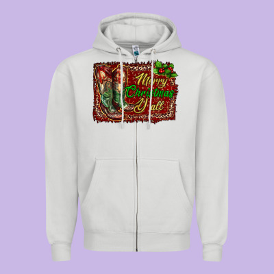 Zipper Hoodie Merry Christmas Y'all Boots
