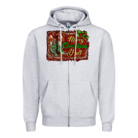 Heather Grey Merry Christmas Y'all Boots Zipper Hoodie - RanaPortraitStore