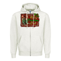 Oatmeal Heather Merry Christmas Y'all Boots Zipper Hoodie - RanaPortraitStore