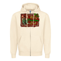 Sandshell Merry Christmas Y'all Boots Zipper Hoodie - RanaPortraitStore