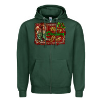 Sports Green Merry Christmas Y'all Boots Zipper Hoodie - RanaPortraitStore