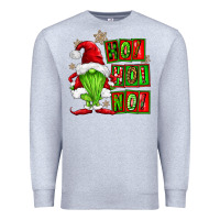 Heather Grey ho ho no christmas gnomes Premium Sweatshirt - FaDigitalArtStudio