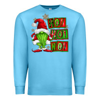 Ocean Blue ho ho no christmas gnomes Premium Sweatshirt - FaDigitalArtStudio