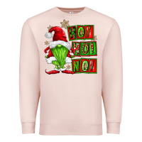 Pale Pink ho ho no christmas gnomes Premium Sweatshirt - FaDigitalArtStudio
