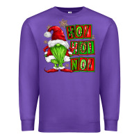 Purple ho ho no christmas gnomes Premium Sweatshirt - FaDigitalArtStudio