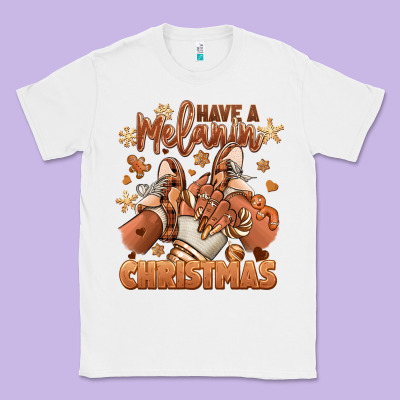 Have A Melanin Christmas Black Girl Sneakers Classic Tee Designed By Ranaportraitstore
