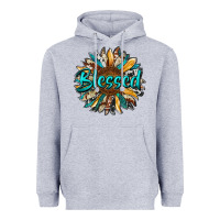 Heather Grey blessed sunflower Heavyweight Hoodie - RanaPortraitStore