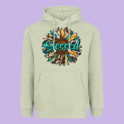 Blessed Sunflower Heavyweight Hoodie Designed By Ranaportraitstore