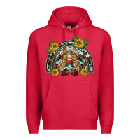 Cardinal western gnome sunflowers rainbow Premium Hoodie - BarkalooDesign