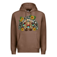 Chestnut western gnome sunflowers rainbow Premium Hoodie - BarkalooDesign