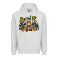 Dove Grey western gnome sunflowers rainbow Premium Hoodie - BarkalooDesign