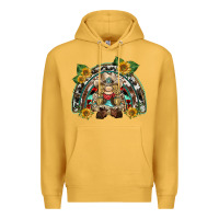 Mustard western gnome sunflowers rainbow Premium Hoodie - BarkalooDesign