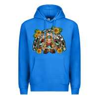 True Royal western gnome sunflowers rainbow Premium Hoodie - BarkalooDesign