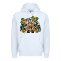 White western gnome sunflowers rainbow Premium Hoodie - BarkalooDesign