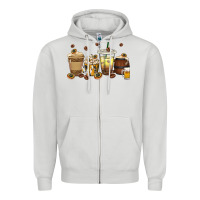 Dove Grey beer coffee cups Zipper Hoodie - texasbilliewilder