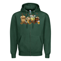 Sports Green beer coffee cups Zipper Hoodie - texasbilliewilder