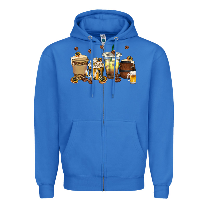 Beer Coffee Cups Zipper Hoodie by texasbilliewilder | Teevron
