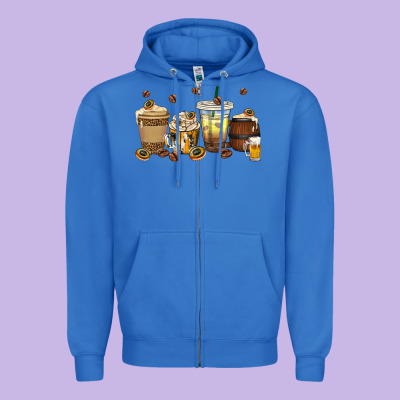 Zipper Hoodie beer coffee cups