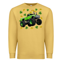 Antique Gold Monster truck st patricks day Premium Sweatshirt - Neo Western