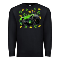 Black Monster truck st patricks day Premium Sweatshirt - Neo Western