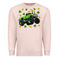 Pale Pink Monster truck st patricks day Premium Sweatshirt - Neo Western