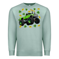 Seafoam Monster truck st patricks day Premium Sweatshirt - Neo Western