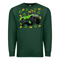 Sports Green Monster truck st patricks day Premium Sweatshirt - Neo Western