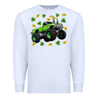 White Monster truck st patricks day Premium Sweatshirt - Neo Western