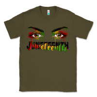 Army Green Juneteenth eyes Classic Tee - RanaPortraitStore