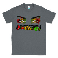 Charcoal Heather Juneteenth eyes Classic Tee - RanaPortraitStore