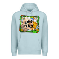 Blue Mist st patricks day peace skull Premium Hoodie - Jasminsmagicworld