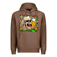 Chestnut st patricks day peace skull Premium Hoodie - Jasminsmagicworld