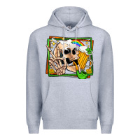 Heather Grey st patricks day peace skull Premium Hoodie - Jasminsmagicworld