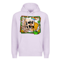 Lilac st patricks day peace skull Premium Hoodie - Jasminsmagicworld