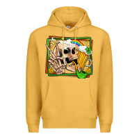 Mustard st patricks day peace skull Premium Hoodie - Jasminsmagicworld