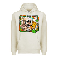 Oatmeal Heather st patricks day peace skull Premium Hoodie - Jasminsmagicworld