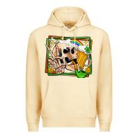 Pina Colada st patricks day peace skull Premium Hoodie - Jasminsmagicworld